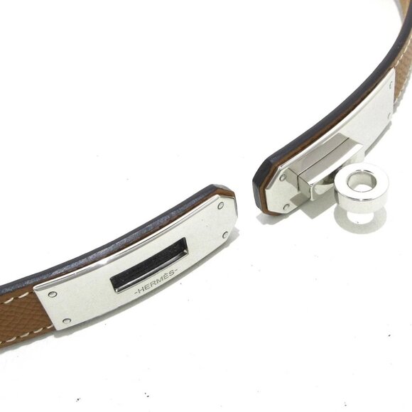 Auth HERMES Kelly - Gold Veau Epsom B Belt